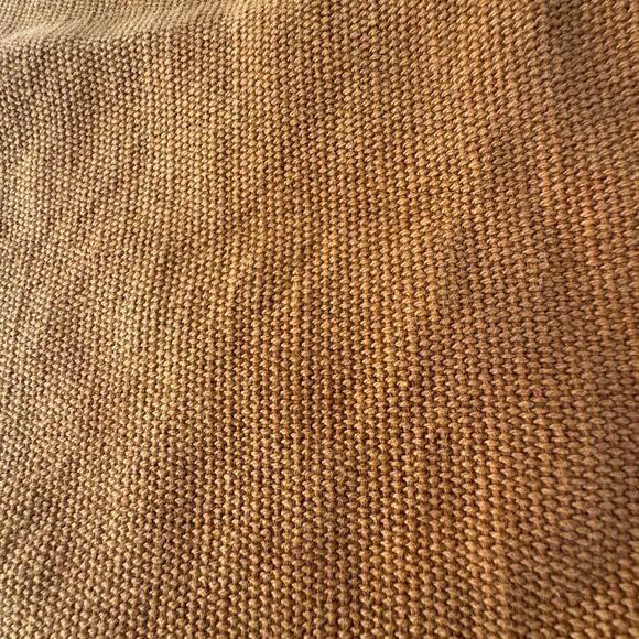 West Elm Cotton Canvas Pillow Cover Honey Gold Rust Cotton Jute Pattern Blocked - Picture 3 of 9